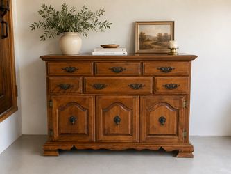 Warm Heritage • Vintage Wood Buffet / Sideboard