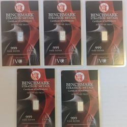 Lot Of 5-1 Grain .999 Sliver Bars