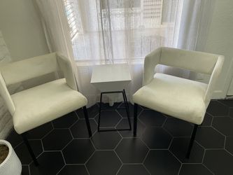 Two Accent Chairs With Table