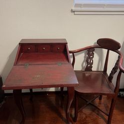 Corner Chair And Writing Desk