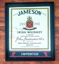 Jameson Irish Whiskey Bar Pub Mirror
Great for a Man Cave or Home Bar!

Approximately 22.5x18"