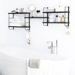 Black Wall Mounted Floating Shelves