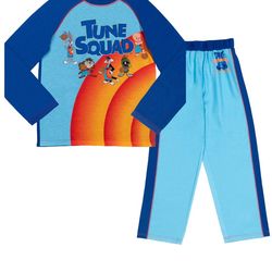 space jam Looney Tunes Pullover Pajama Shirt and Pants Sleep Set Little Kid to Big Kid
