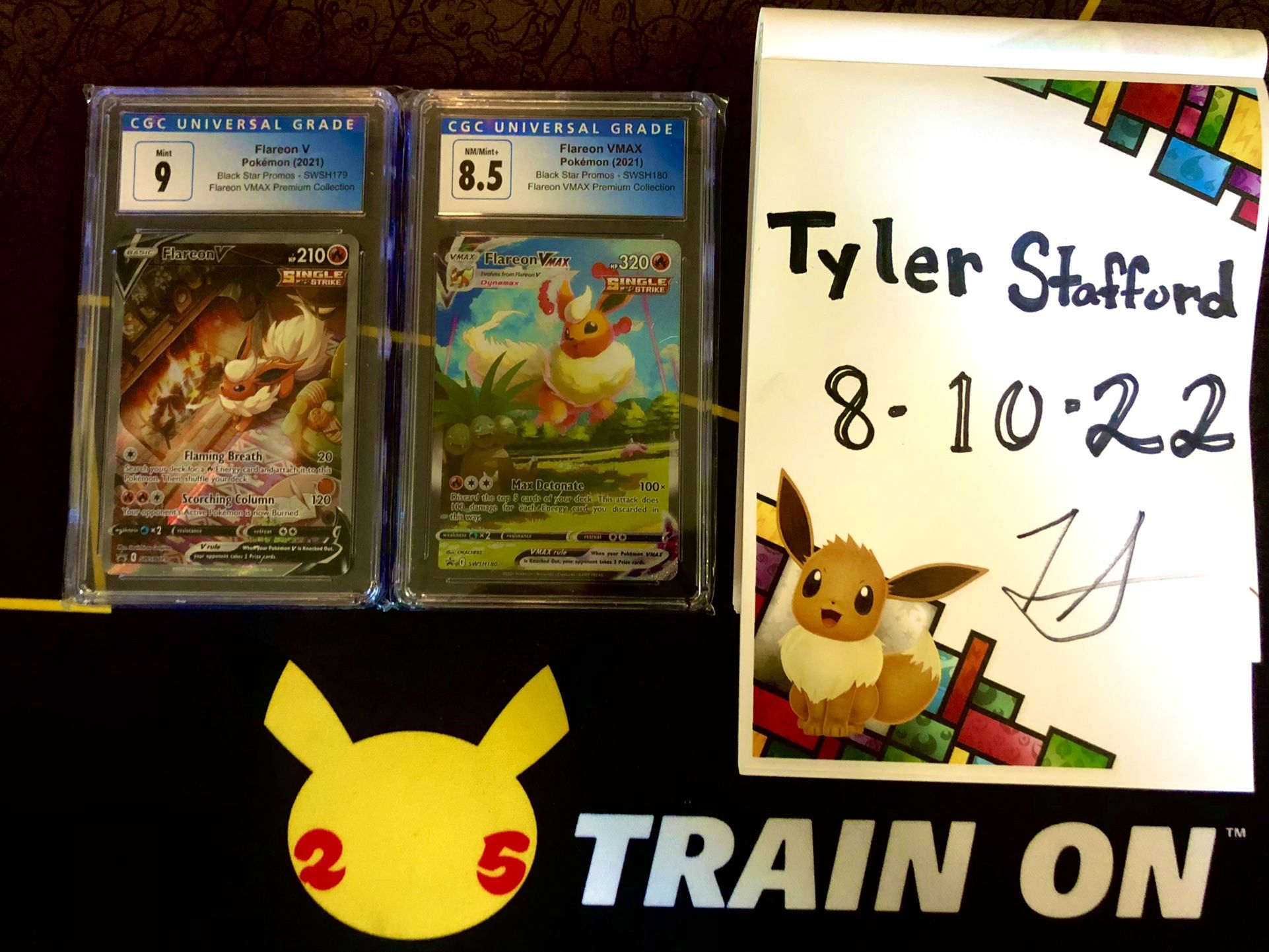 CGC Graded Pokémon Trading Cards Flareon V & VMAX