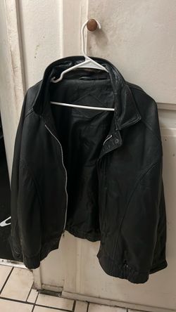 Libra black leather jacket