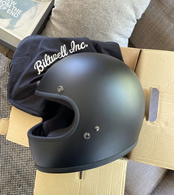 Biltwell Gringo Motorcycle Helmet - Matte Black