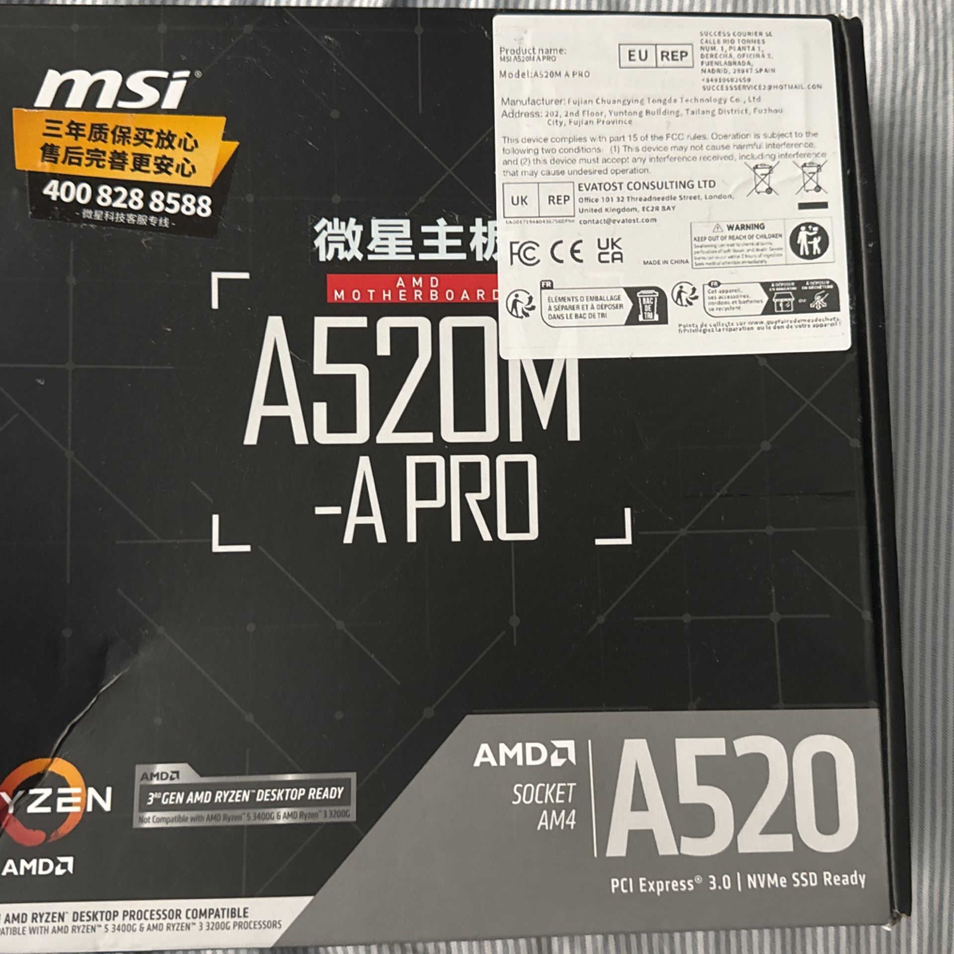A520M A Pro Motherboard New And Unopened
