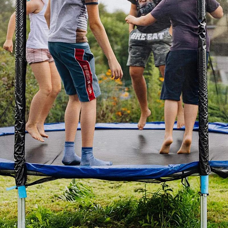 AMGYM Trampolines 10FT Jump Recreational Trampoline with Enclosure Net & Basketball Hoop - ASTM Approved - Safe Outdoor Trampoline for Kids 