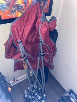 Folding Camping Chair Red set of 2