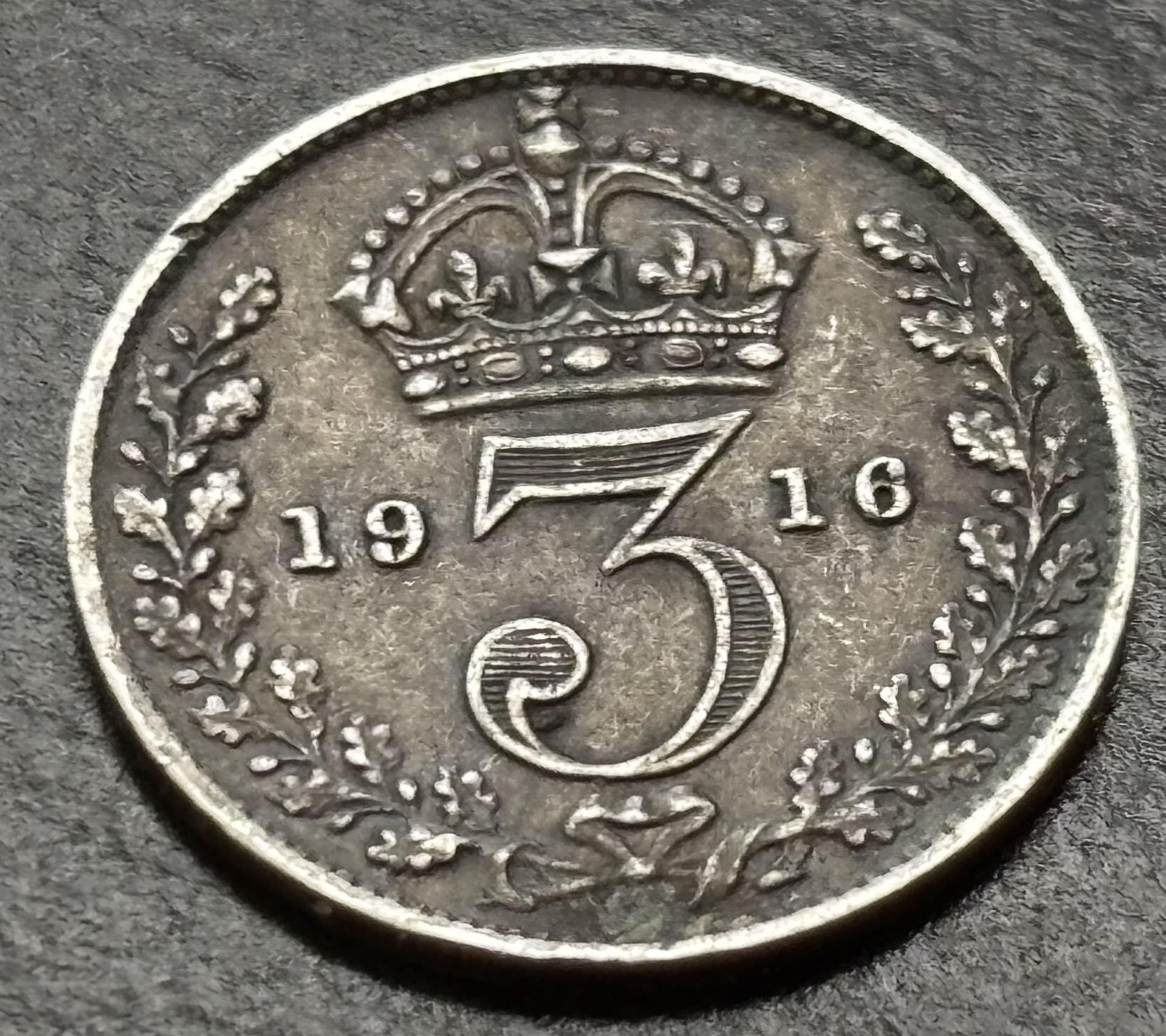 3 pens 1916 Great Britain, Antique Coin