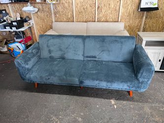 New modern futon sofa blue color dimensions pictures