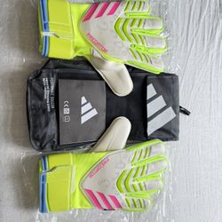 Adidas Predator Goalie Gloves Match Fingersave. Size 10