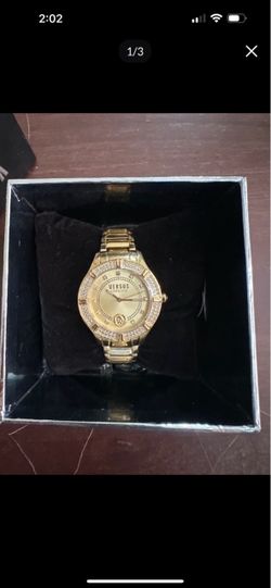 Versus Versace Gold-Tone Crystal Watch