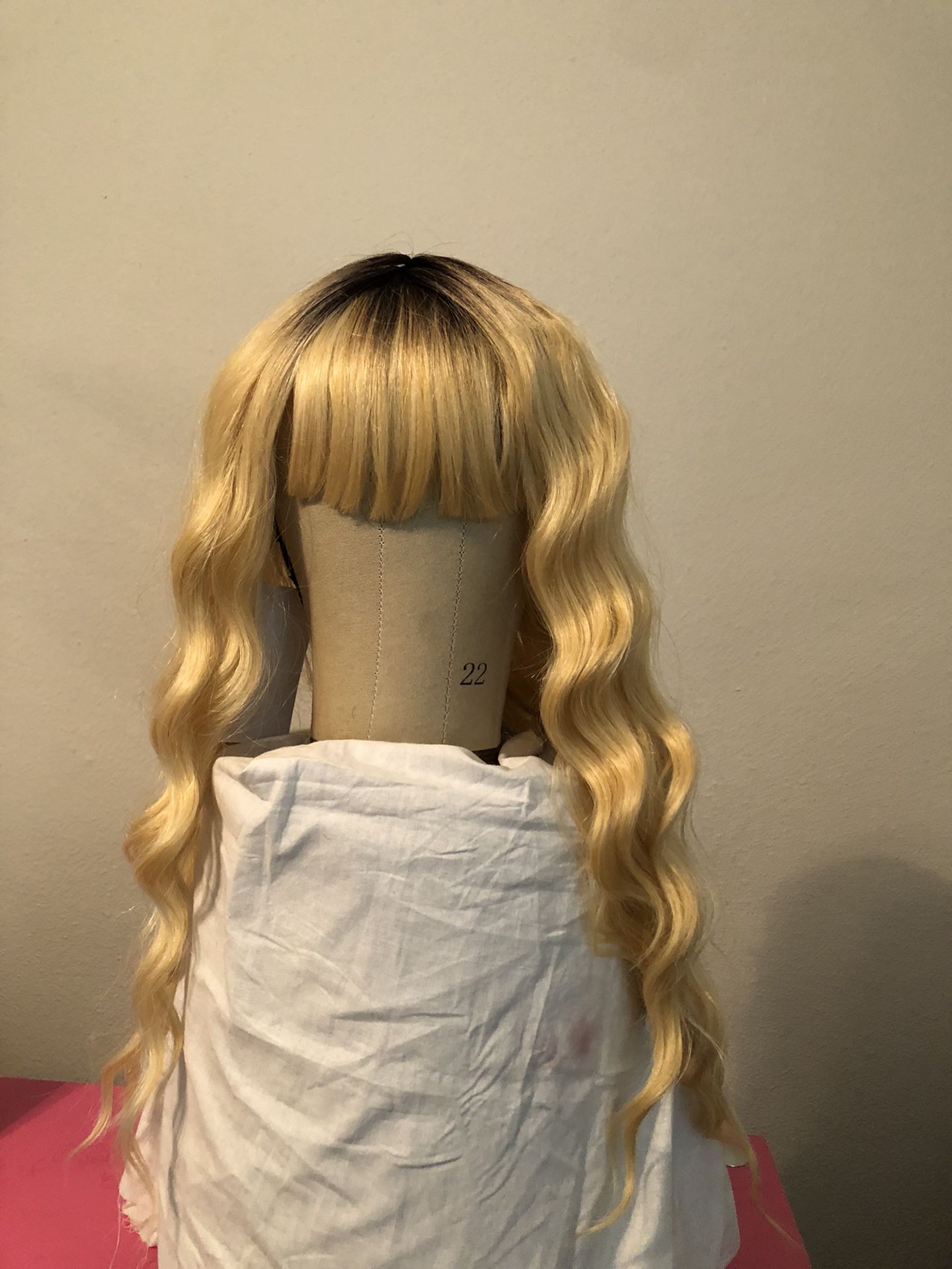 Spotlight Ombre Blonde Synthetic Hair Wig 18” 