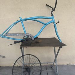 Retrospec chatham beach cruiser frame handlebars gooseneck crank pedals rear rim