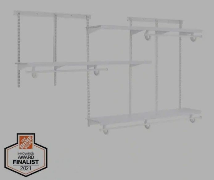 Everbilt
5 ft. - 8 ft. Decorative Closet Organizer KIT FACTORY SEALED