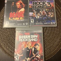 Lot Of (3) PS3 Rock Band Games