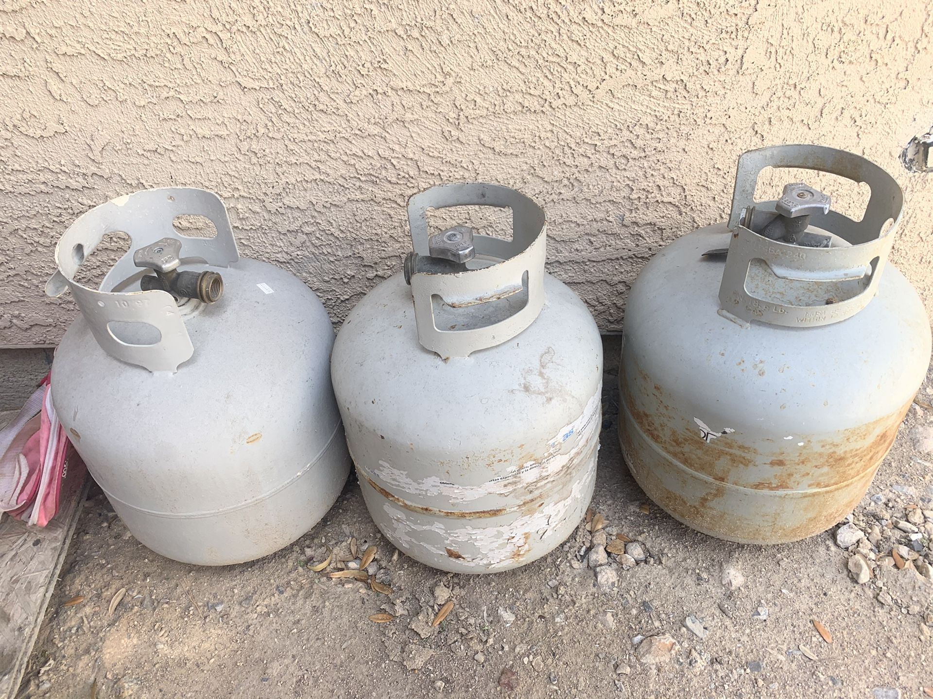 Empty propane gas tanks $15 each or $40 all 3