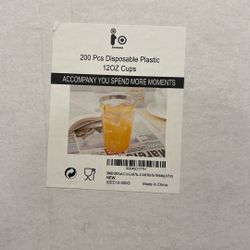 New  200 Ct 12oz Disposable Cups