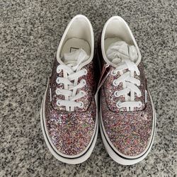 New Vans Chunky Glitter True White (US Women 7) Lace Up Shoes NWT