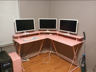 Pink desk