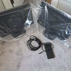 Two DELL Monitors 2 HDMI cable And DOCK