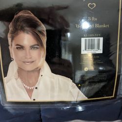 Kathy Ireland 8lb Weighted Blanket - Navy Blue