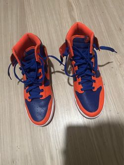 Nike Dunk High 'Knicks’  orange and navy blue