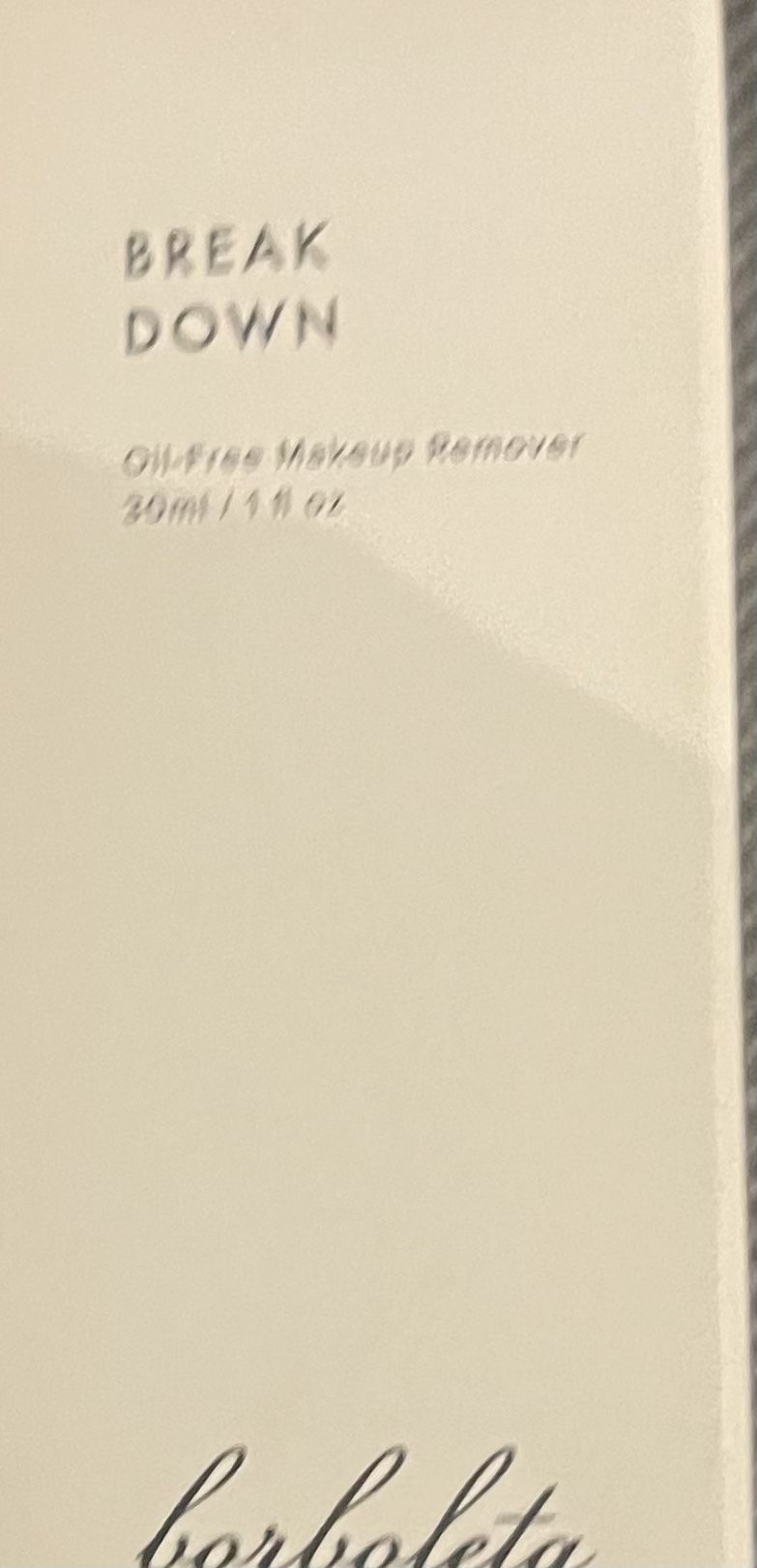 Break Down Oil Free Make up Remover