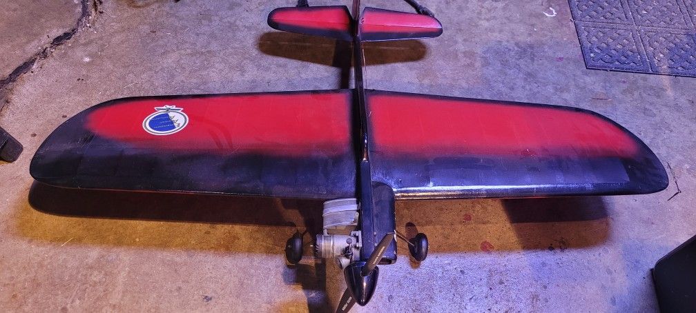 Control Line Model Airplane with McCoy 29 Airplane Engine