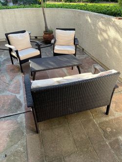 4 piece Patio Furniture Set with Waterproof Cover