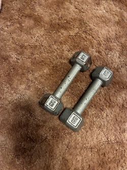 5 lb cast Iron hex dumbbells pair