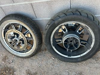 Harley Touring FLHX Street Glide OEM Front & Rear Wheel Rim Tire