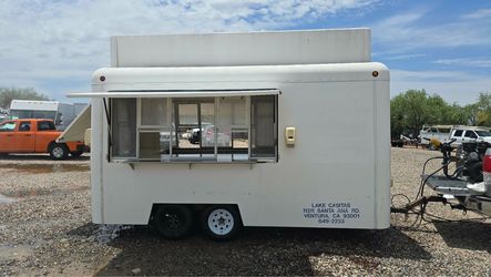 Food Truck Fibre Core White Concession Food Trailer