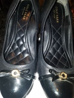 New cole hann lthr wedges sz7.5