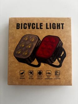 New Rechargeable Bike Light Set – Front + Rear LED