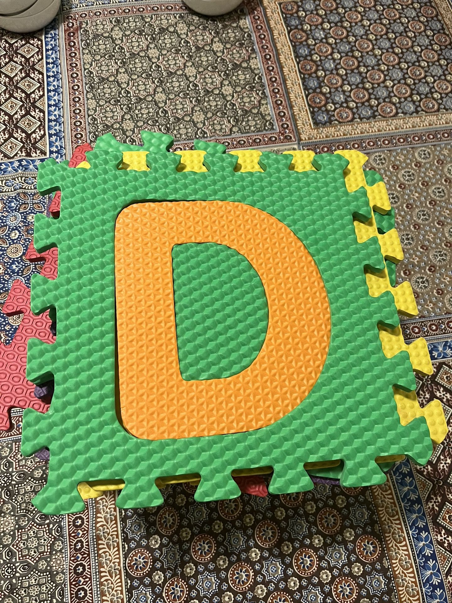 interlocking alphabet foam mat