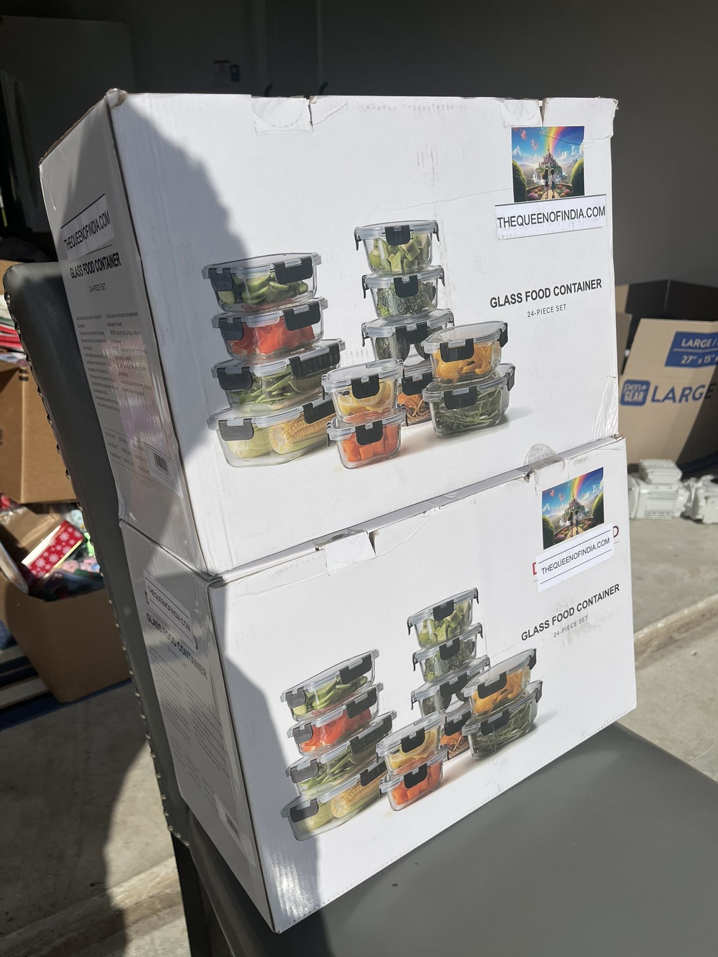 24 Pieces Glass Food storage