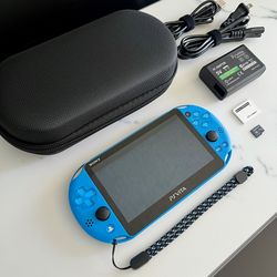 PS Vita 2000 Aqua Blue 128GB Bundle (MOd-d3d) $300 OBO