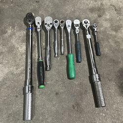Snap on  mac Matco CDI  tools  different  pieces  1/4  y3/8 Mac  3/8 Matco  1/2 3/8 snap on CDI  torks 3/8y 1/2