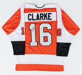 Bobby Clarke Autographed Philadelphia Flyers Captain's Jersey & Signed Sher-Wood Alumni Stick
