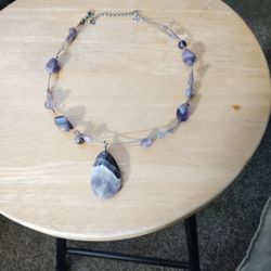 Vintage Choker Purple Stones