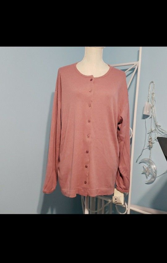 Pink Classic Cardigan