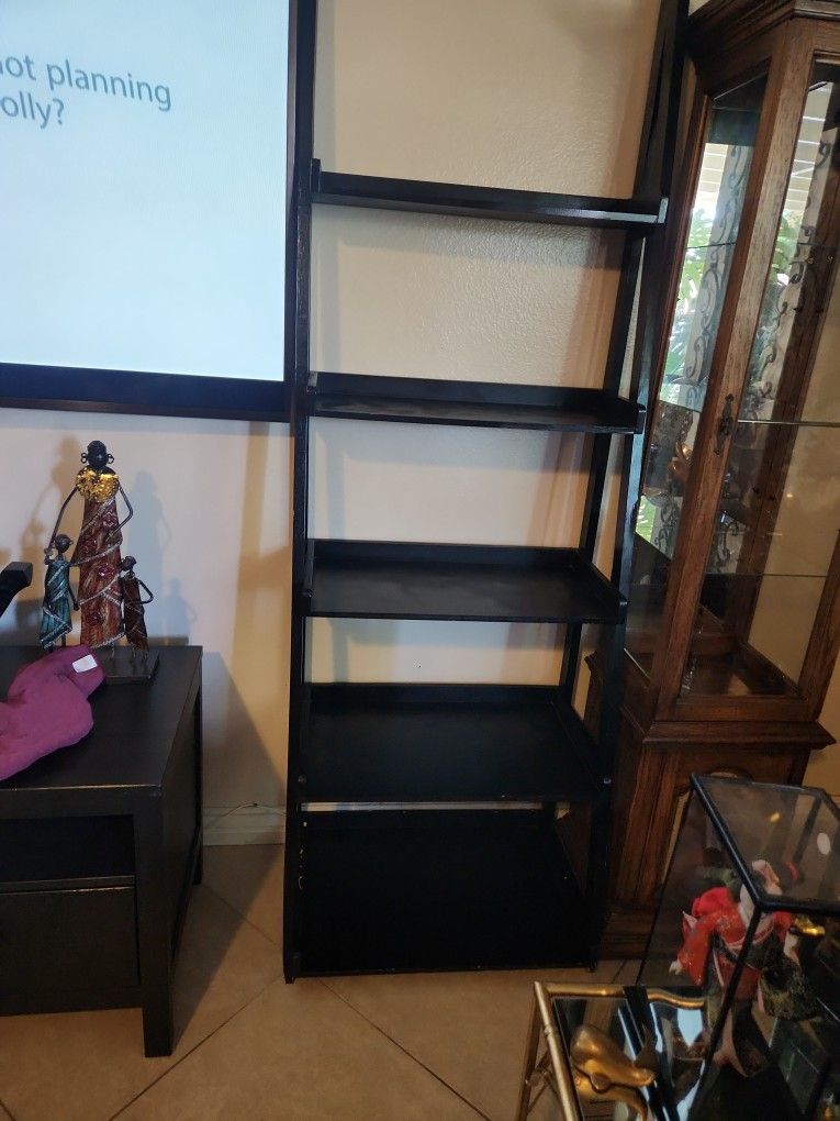 Black Ladder Shelf 70 Heigth 25 Length