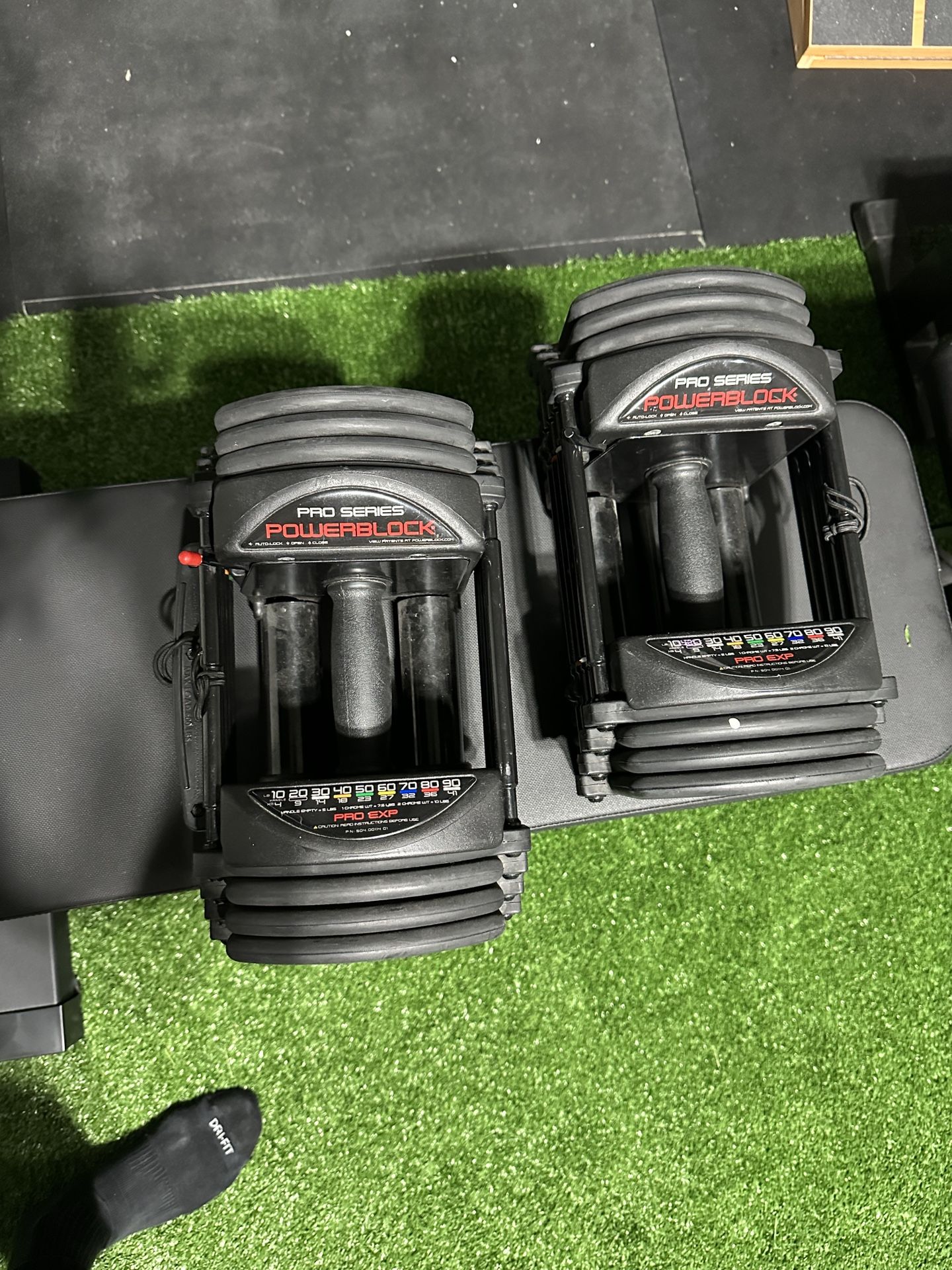 Powerblock dumbbells 10-50lbs