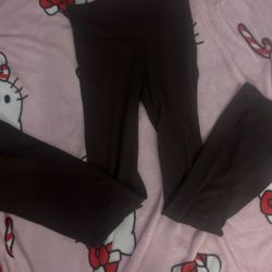 Brown Leggings Flared 