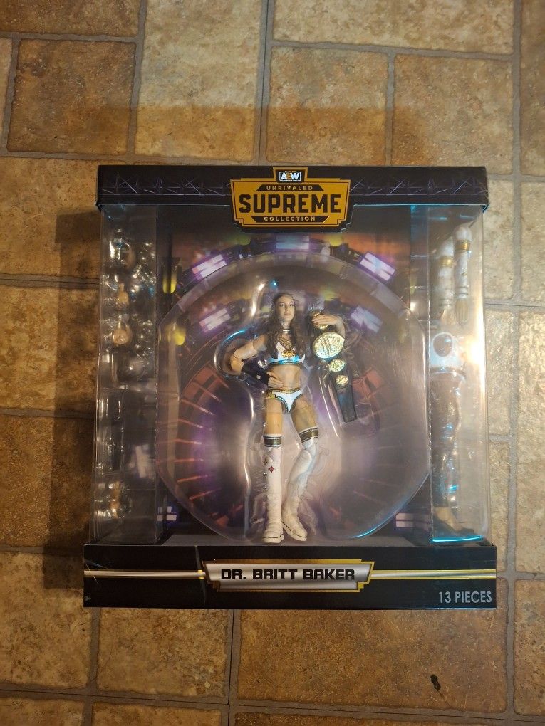 AEW Dr Britt Baker Wrestling Action Figure UNRIVALED SUPREME COLLECTION JAZWARES