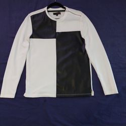 Men's Faux Leather Cotton Dressy Shirt