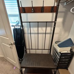 Bench Storage Shelf , Coat Rack, Shoe Rack