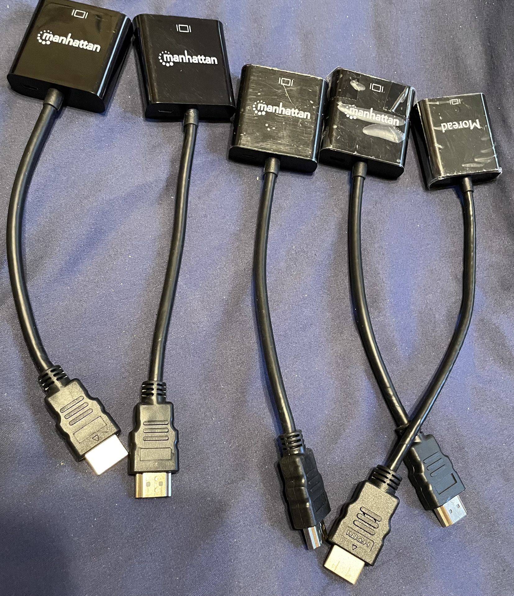 Lot Of 5 VGA To HDMI Adapters 